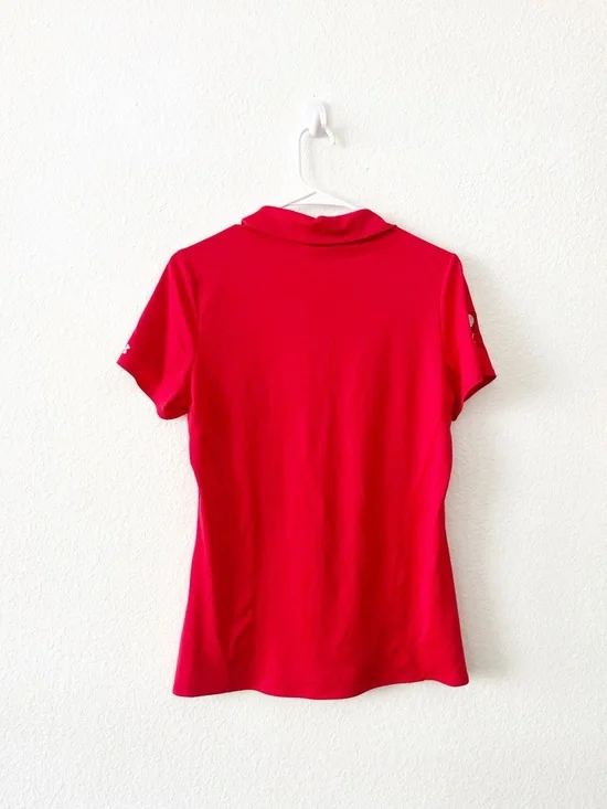 Under Armour Women’s Red Polo Medium NEW - Picture 6 of 7